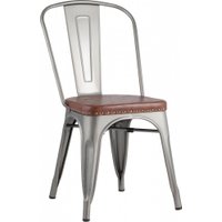 Стул Stool Group Tolix Soft LF818C Grey 7083/PU7002 (серебристый)