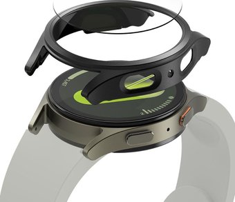 Чехол Ringke Slim & Tempered Glass для Galaxy Watch 7 (44mm) Titanium Black
