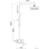 Душевая система  Rose R1556H