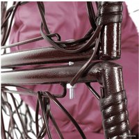 Кресло M-Group Апельсин 11520202 (коричневый ротанг/бордовая подушка)