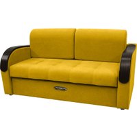 Диван Сириус Лидер-1 НПБ 185x110 (Eva 18 велюр желтый)