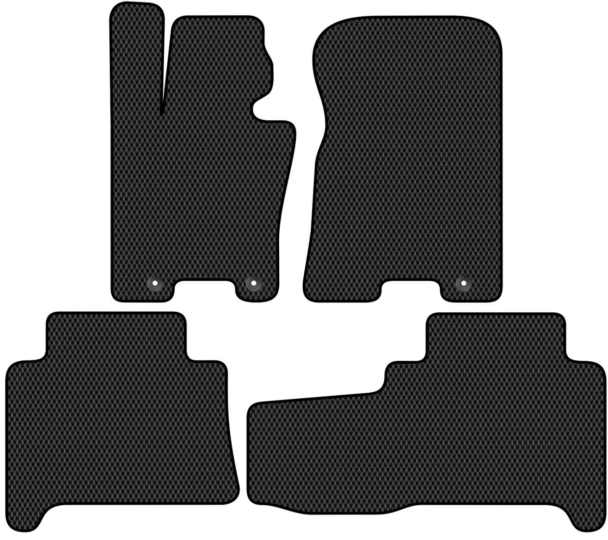 

Комплект ковриков для авто Alicosta Kia Mohave I (suv / HM2) 2019 - Н.В. (черный, ромб)