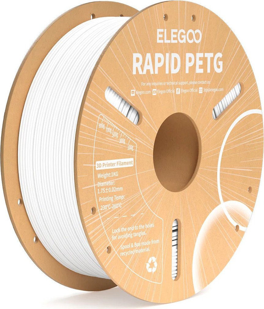 Филамент Elegoo Petg Rapid 50.203.0217 (1кг, белый)