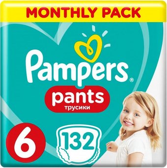 Pampers Pants 6 Monthly Pack (132 шт)