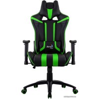 Игровое (геймерское) кресло AeroCool AC120 AIR (черный/зеленый)