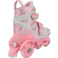 Роликовые коньки Cosmoride Honey + набор защиты (р-р 27-30, белый/розовый)