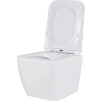 Унитаз подвесной Roxen Cube в комплекте с инсталляцией Asten Readle Zentralmodul AR0601-135M с кнопкой сатин (хром матовый)