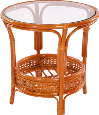 Стол Мир Ротанга 02/15A-Rd (коньяк)