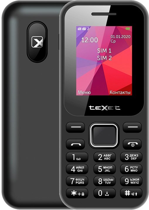 

Кнопочный телефон TeXet TM-122 (черный)