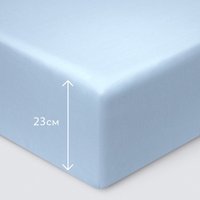 Простыня Экотекс Моноспейс Сатин на резинке 140x200x23 ПРСС14 (серо-голубой)