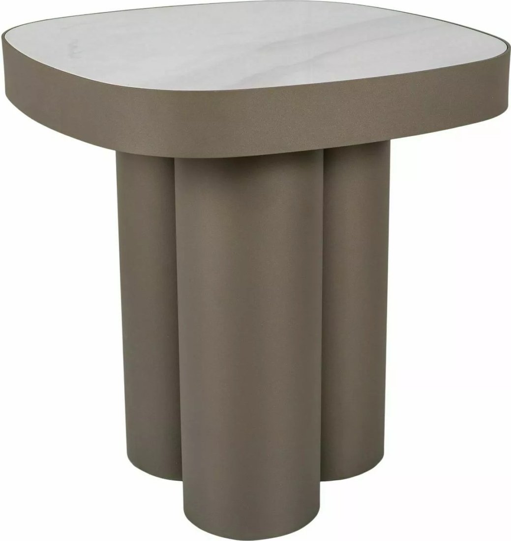 Журнальный столик Signal Stella C Ceramic (белый Nature Cloud/медный)