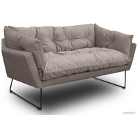 Диван Brioli Анико двухместный (V3/серо-коричневый)