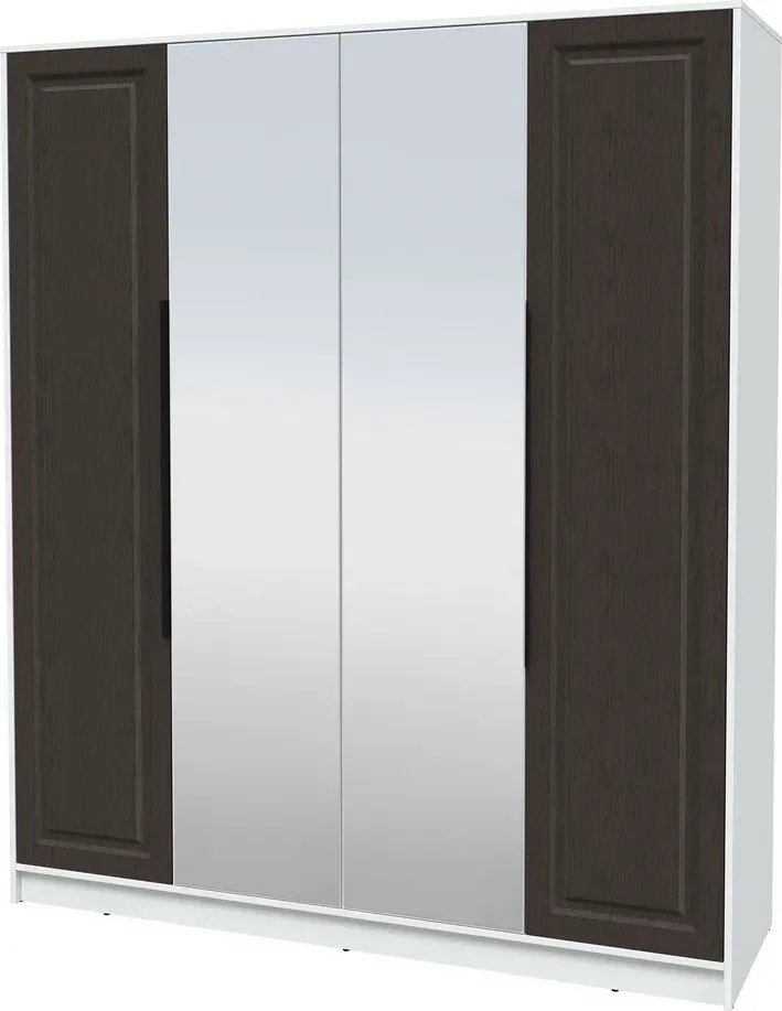 

Шкаф распашной Интерлиния Концепт КТ-Ш4з Деко (белый платинум/дуб английский)