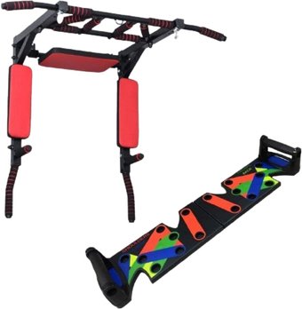 Central Sport Мультихват 3 в 1 c доской для отжиманий (черный/красный)