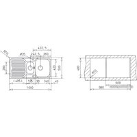 Кухонная мойка TEKA Princess 1 1/2C 1E MTX [30000173]