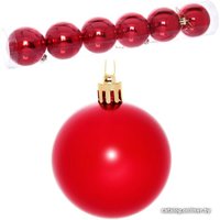 Елочная игрушка Серпантин Глянец шар 6 см 6 шт (красный) 183-876