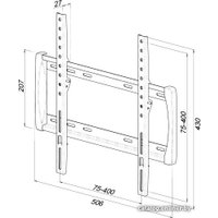 Кронштейн Trone Техно-400F (черный)