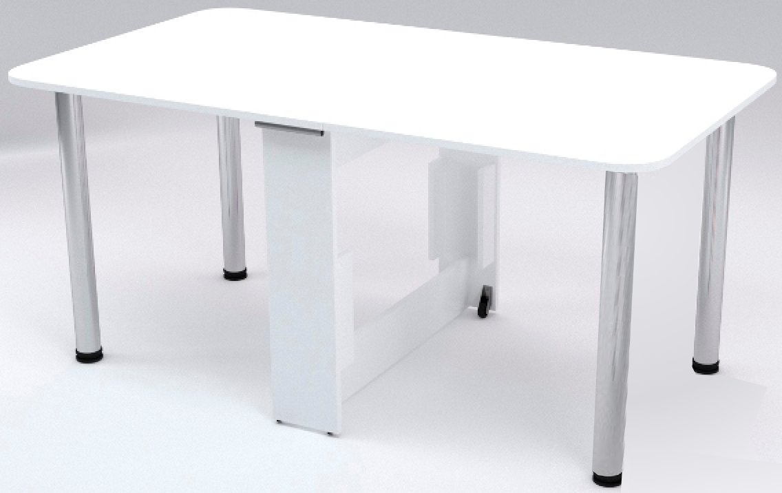 

Стол-книга Stoloff Мечта 1600x850 (белый, опоры вкручиваемые, углы закругленные с роликами и ручками)