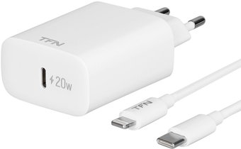 Сетевое зарядное TFN WC15 (белый)