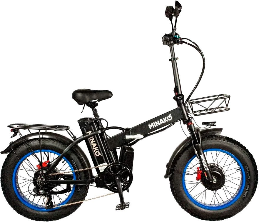 Электровелосипед Minako F10 Dual (синий)