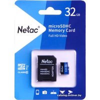 Карта памяти Netac P500 Standard 32GB NT02P500STN-032G-R + адаптер