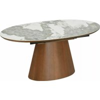 Кухонный стол Signal Marocco 160-200/90 (ceramic белый pandoro/орех)