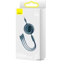 Кабель Baseus CAMLC-MJ03 USB-A - USB Type-C/microUSB/Lightning (1.2 м, синий)