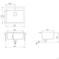 Кухонная мойка Aquasanita Quadro SQQ100W (mocha warm)