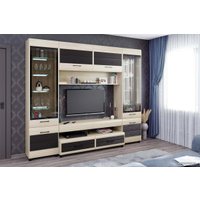 Стенка Лером Камелия-11 гостиная (ясень асаxи комбинированный) в Солигорске