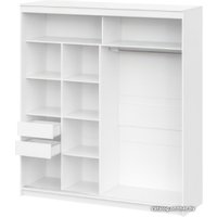 Шкаф-купе NN мебель К ШКП 3 2.0 (белый текстурный) в Борисове