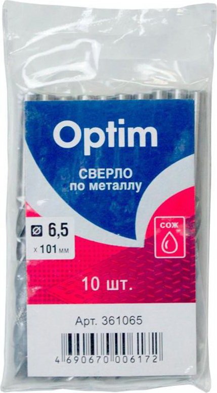 

Набор сверл Optim 361065 (10 шт)