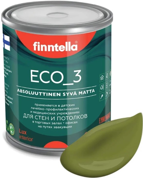 

Краска Finntella Eco 3 Wash and Clean Ruoho F-08-1-1-LG71 0.9 л (зеленый)