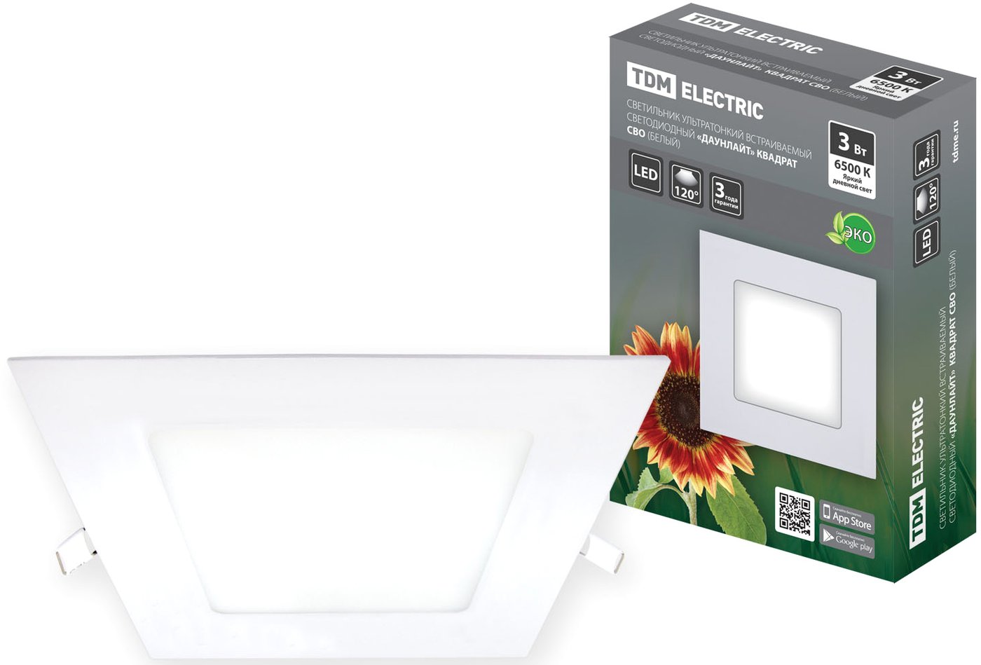 

Светодиодная панель TDM Electric СВО 3 Вт 6500К SQ0329-0115