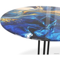 Журнальный столик Sheffilton SHT-CT55/H43 (синий сапфир/черный муар)