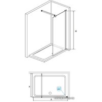 Душевая стенка RGW WA-001 80 (хром/матовое-сатинат стекло)