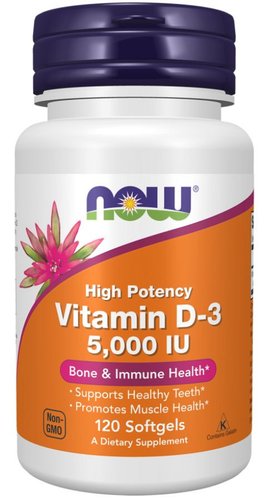 Витамин Now Foods Vitamin D-3 5000 (120 капсул)