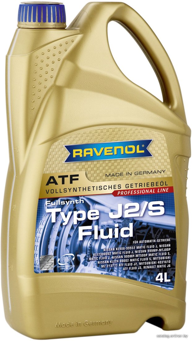 Трансмиссионное масло Ravenol ATF Type J2/S Fluid 4л