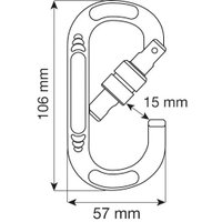 Карабин туристический Camp Oval Compact Lock 1115 (серебристый)