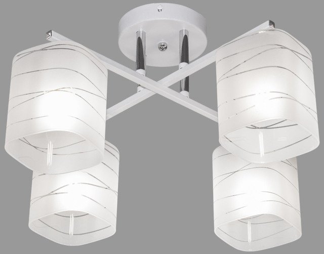 

Припотолочная люстра Aitin Pro НПБ 02-4x40-101 07562/4 (белый/хром)