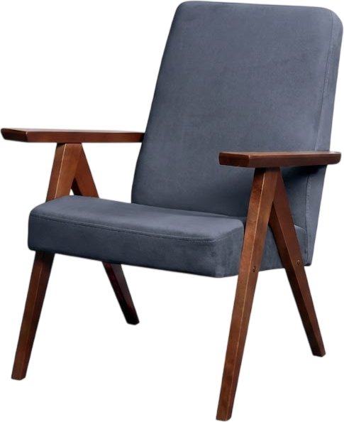 

Интерьерное кресло Sempla Калгари (мора деним/орех)