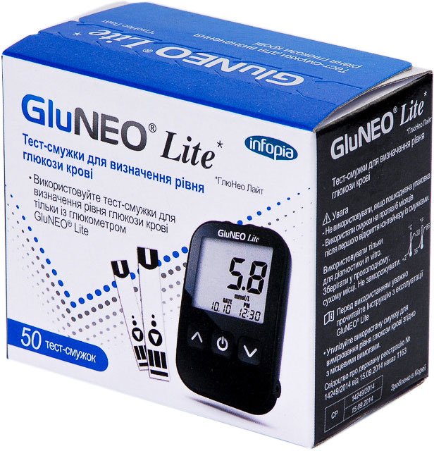 

Тест-полоски Infopia GluNeo Lite 50 шт.