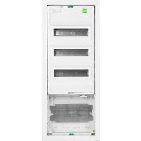 Бокс пластиковый Elektro-Plast MSF TWIN RP комбинированный, 3*12M+1xМП перф., N/PE-шинки, 1xSCHUKO, мет. дверь, белый RAL9016, 358x853x94mm, IP30 в Пинске