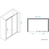 Душевая дверь RGW PA-14 41081417-11 170 (хром/прозрачное стекло)