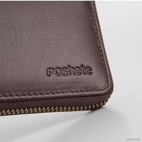 Кошелек Poshete 196-11008WZ-DBW (темно-коричневый)