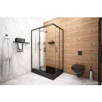 Душевой уголок Метакам Universal Pro Black 120x80 KKS_014548 (прозрачное стекло)
