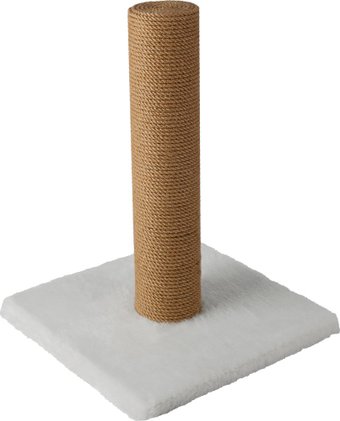 Когтеточка Leader Toys Столбик с квадратной платформой с кошачьей мятой МТ14014 (белый)