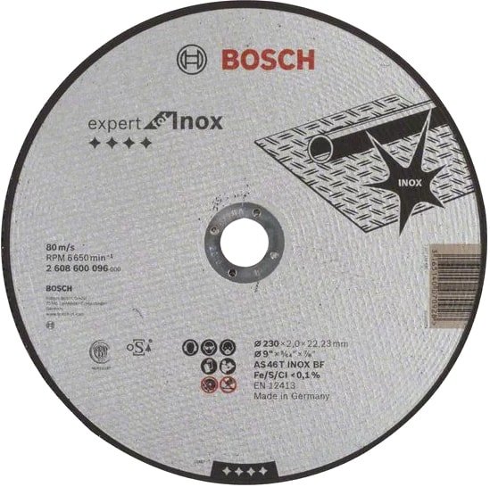 

Отрезной диск Bosch Expert for Inox 2.608.600.096