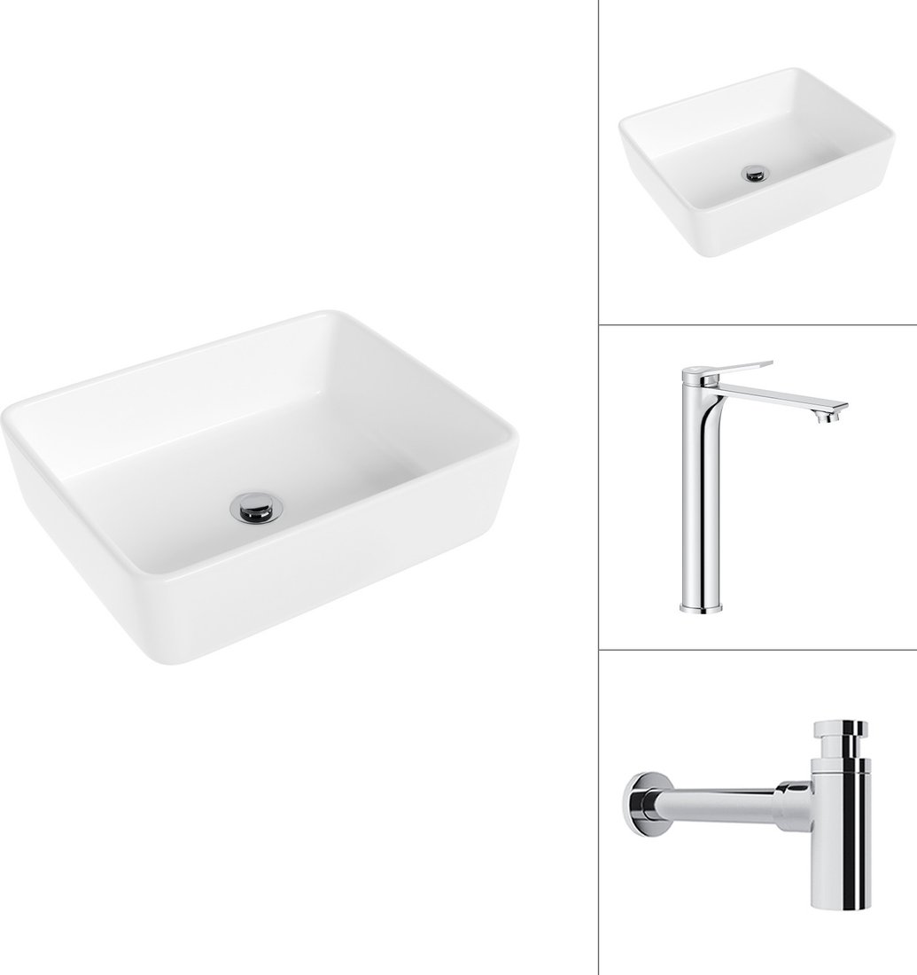 

Умывальник Lauter 21674 + Rio 21AM12672 с сифоном 21635CH (хром)