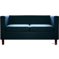Софа Brioli Билли Д двухместный (рогожка, J17 темно-синий/темные ножки)