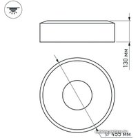 Светодиодная панель Arlight SP-TOR-RING-SURFACE-R460-33W Warm3000 022135(1)